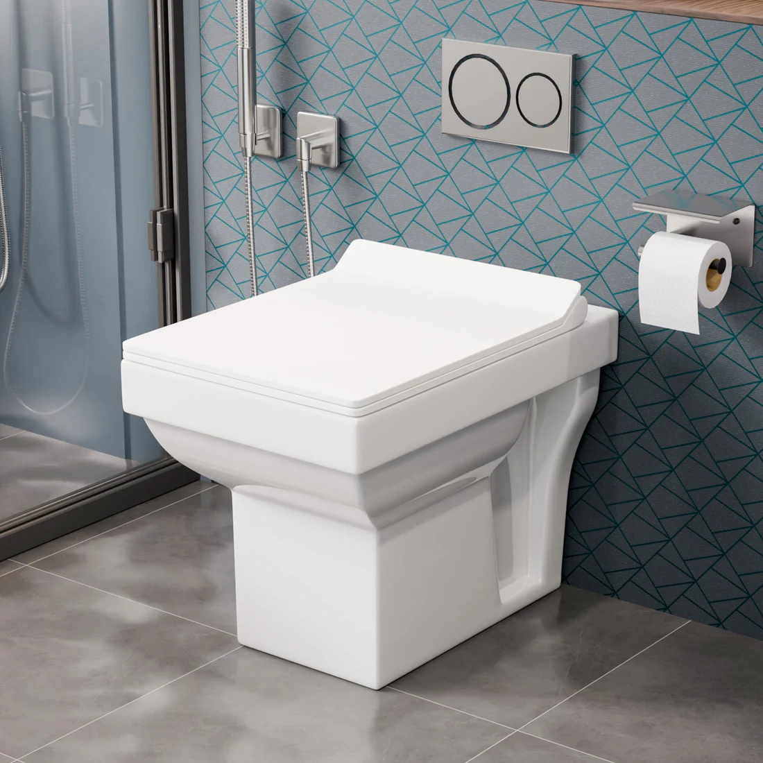 Classic floor-mounted WC with water-saving flush